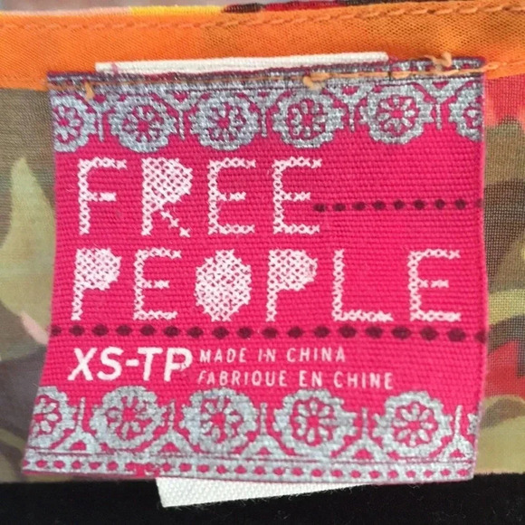 Free People‎ Orange Sheer Genius Floral Top - Picture 4 of 8